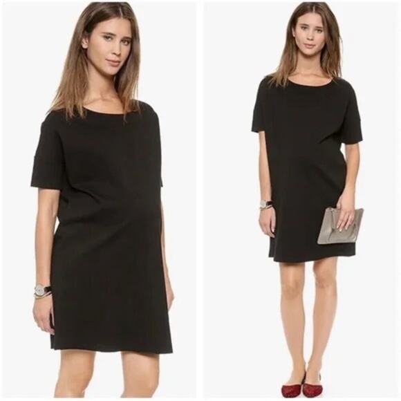 HATCH Maternity The Afternoon Dress Black Size 1 Small Ponte Knit Casual - Picture 1 of 7